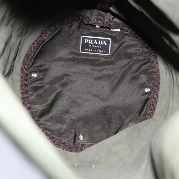 PRADA Shoulder Bag Nylon Khaki Auth - Picture 11 of 16